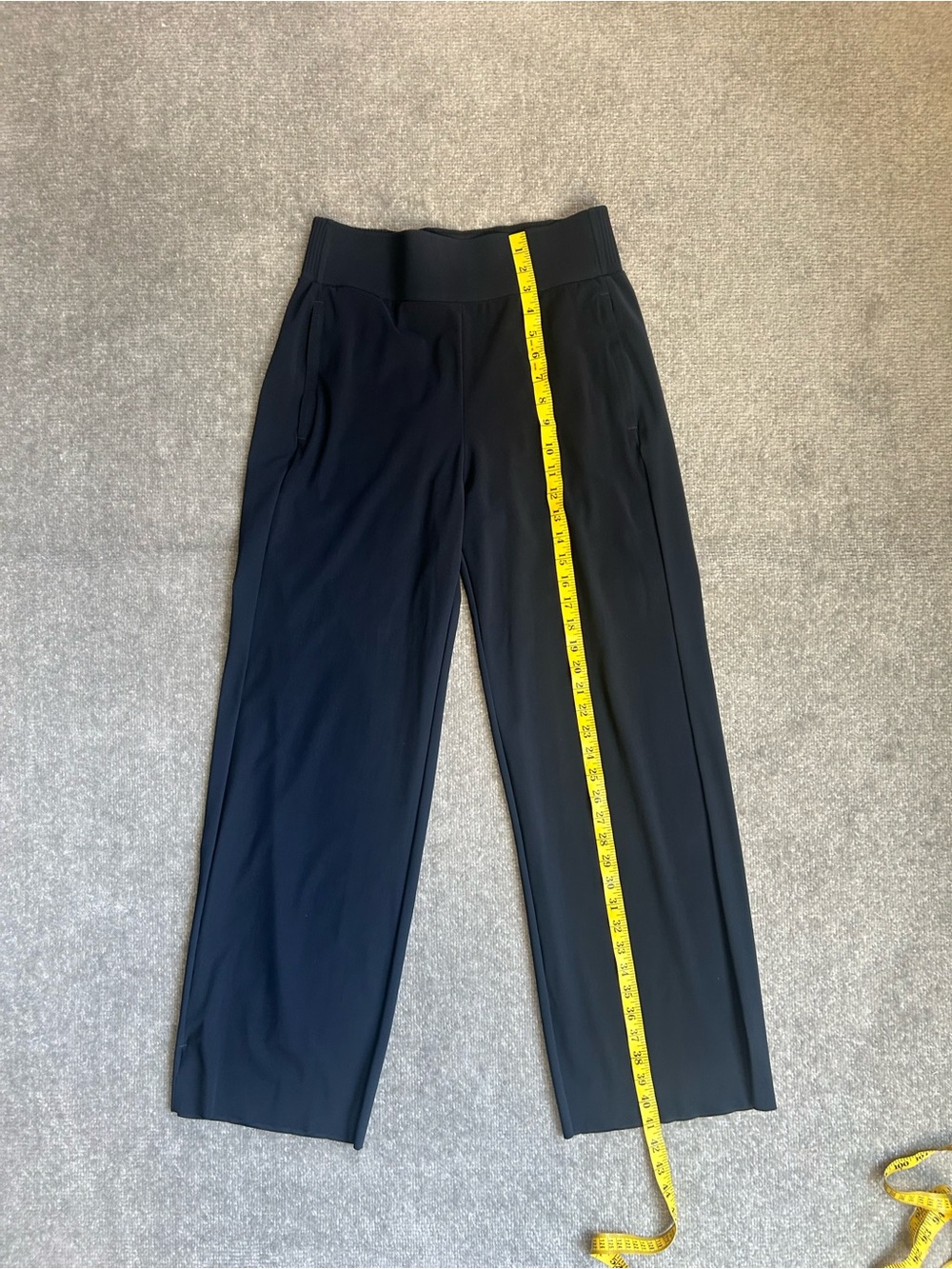 NWOT Athleta Navy Blue Wide Leg Size Medium Cosmic Pants - Picture 15 of 15